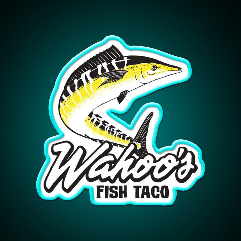 Wahoos Fish Taco Resto Fast Food Led Neon Sign For Burger Place Rgb Color