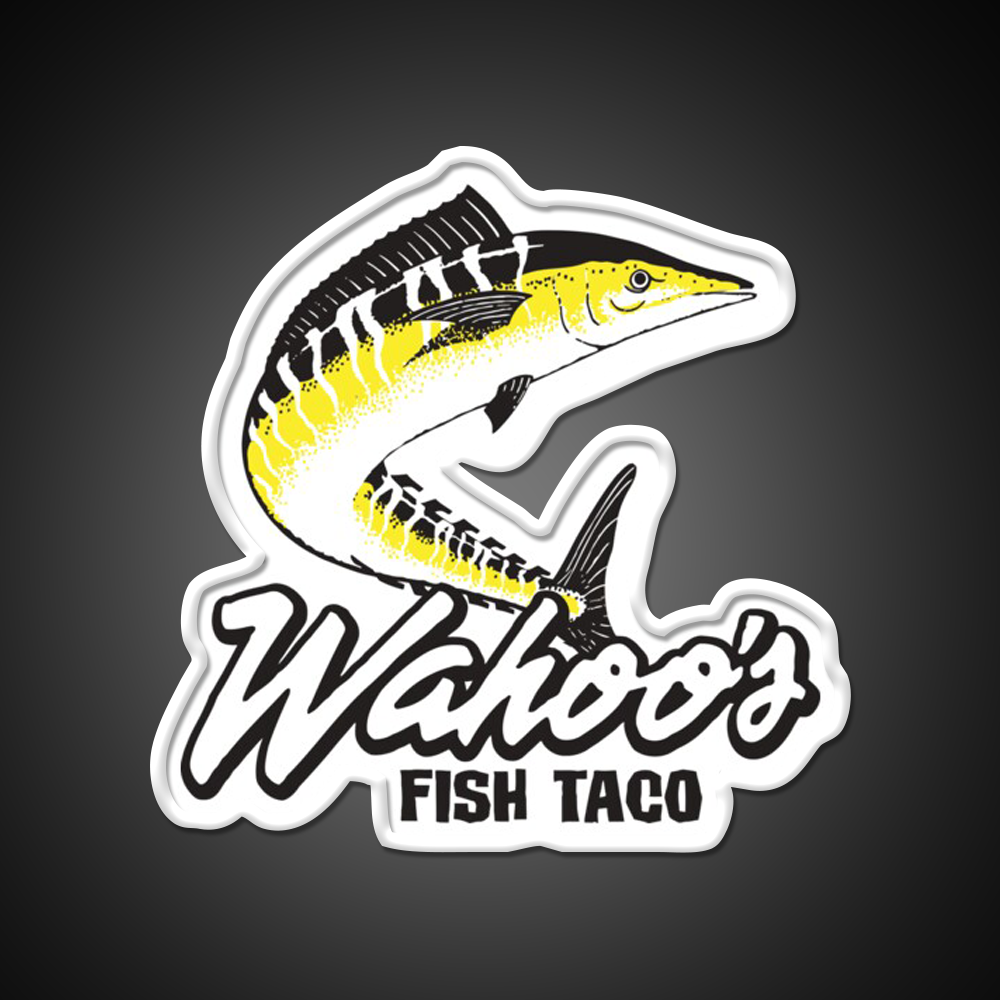 Wahoos Fish Taco Resto Fast Food Led Neon Sign For Burger Place Rgb Color