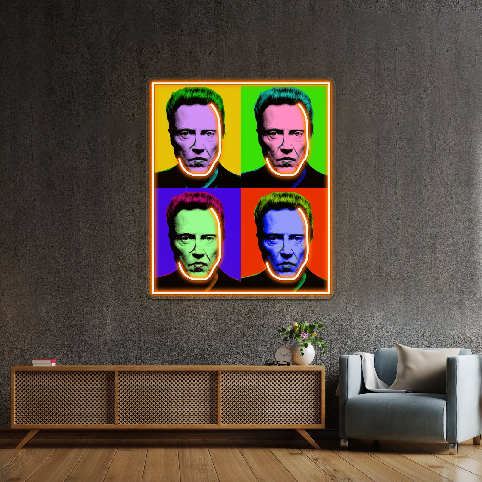 Walken Goes Warhol Artwork Neon Signs Custom | Shineneon