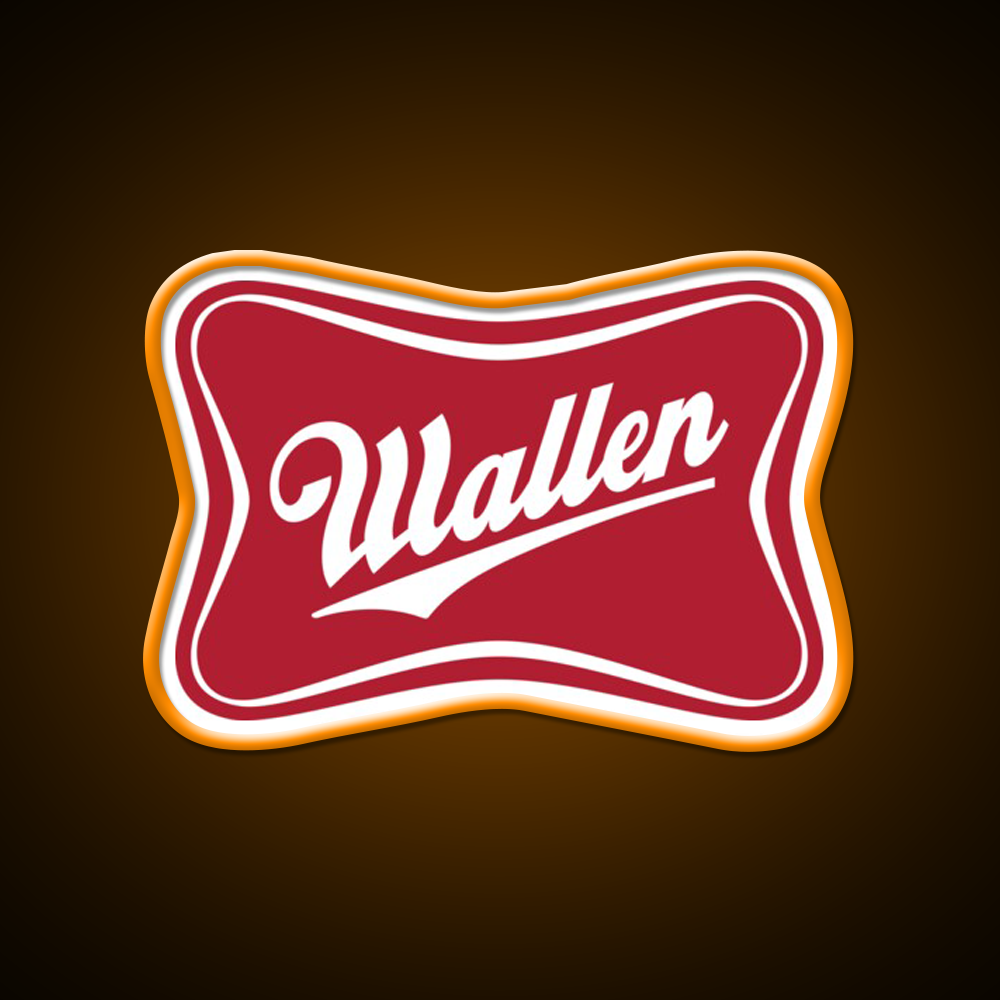 Wallen Beer Country Sign Parody Logo Beer Bar Decor Led Neon Sign Rgb Color - LED neon sign view 6