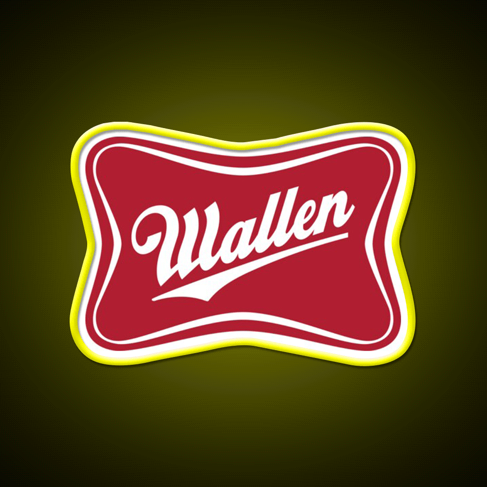 Wallen Beer Country Sign Parody Logo Beer Bar Decor Led Neon Sign Rgb Color