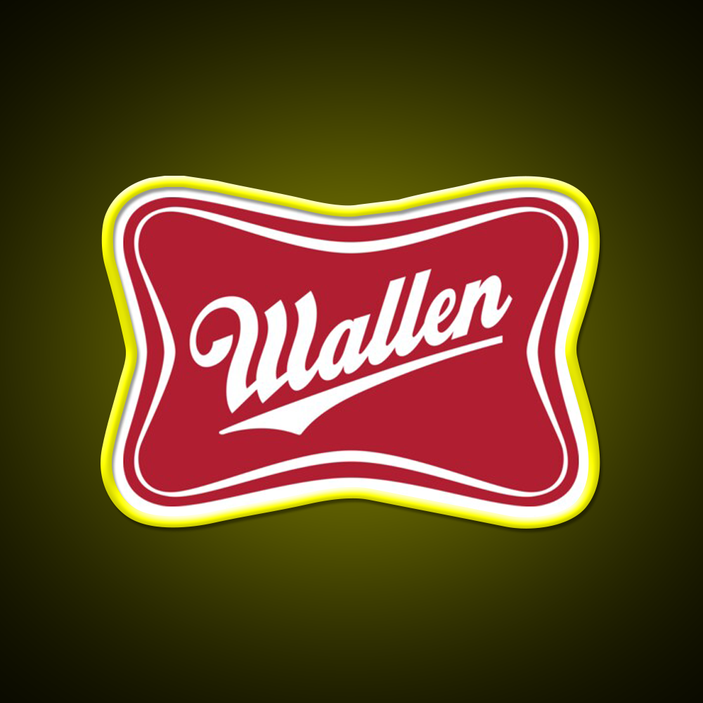 Wallen Beer Country Sign Parody Logo Beer Bar Decor Led Neon Sign Rgb Color - LED neon sign view 7