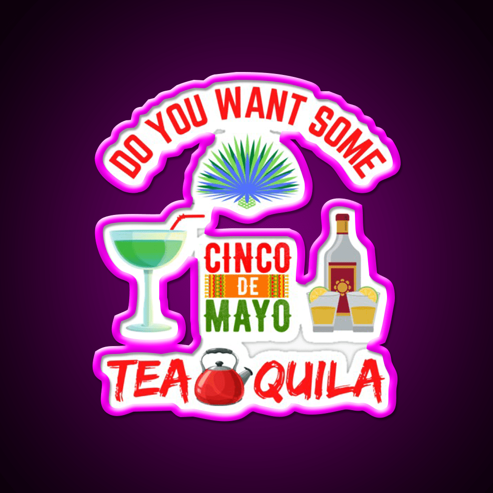 Want Some Tequila Party Drink Tequila Led Neon Sign Rgb Color - Shineneon