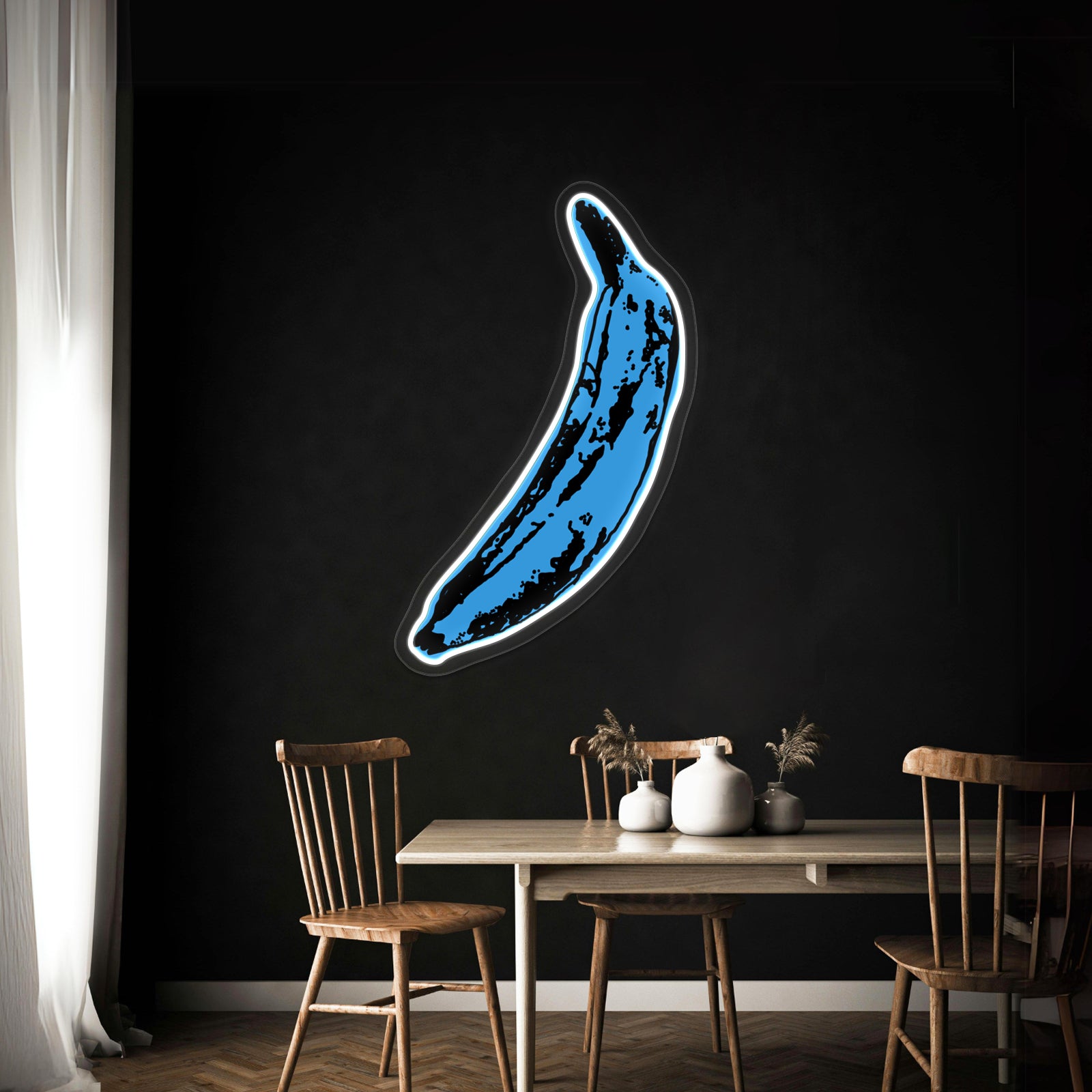 Warhol Banana Blue Artwork Neon Signs Custom | Shineneon