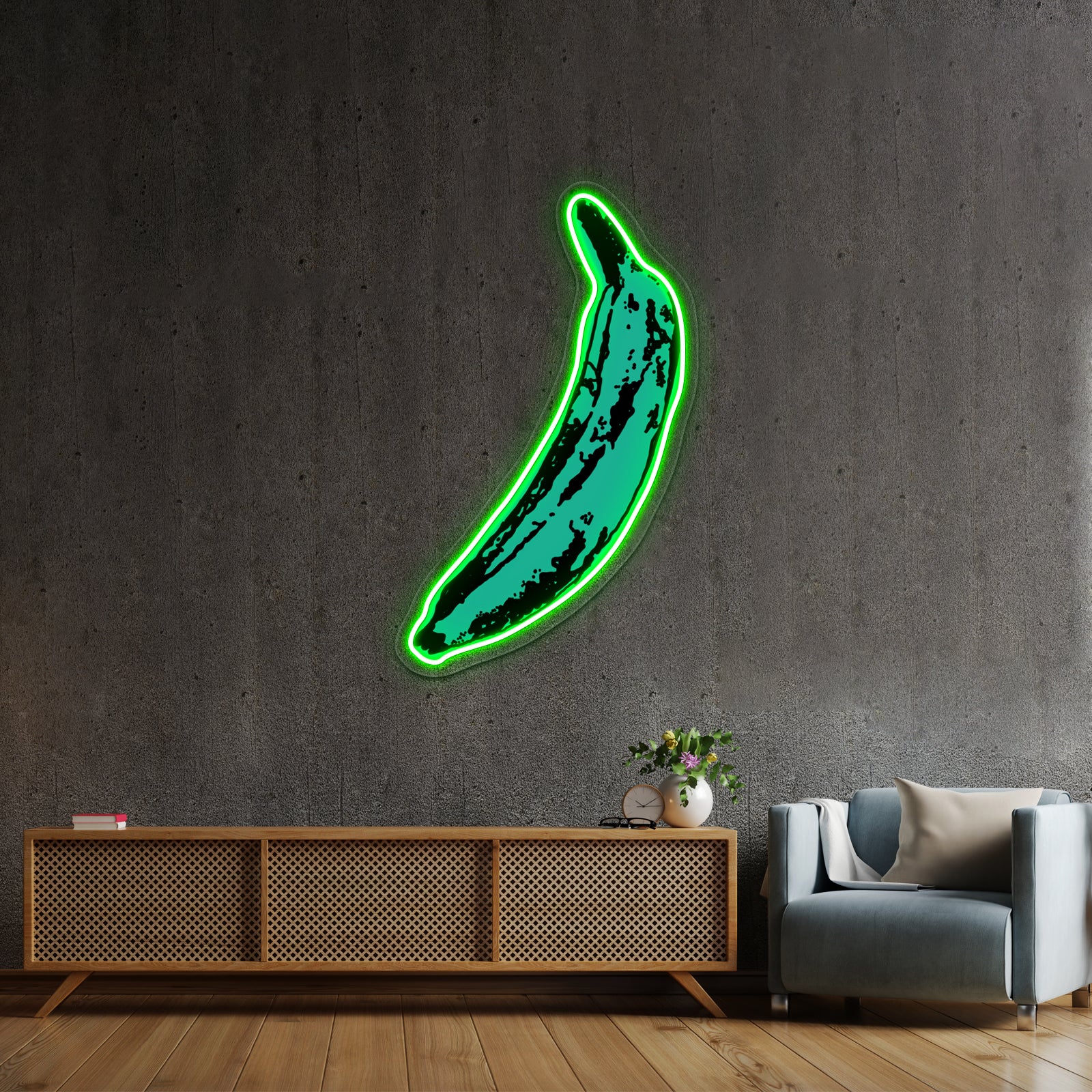Warhol Banana Green Artwork Neon Signs Custom | Shineneon