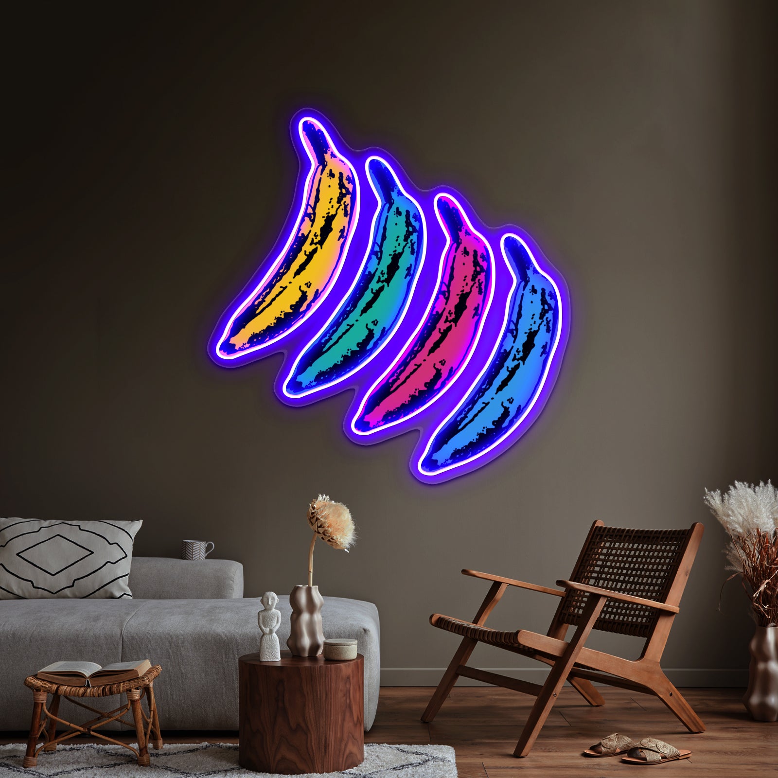 Warhol Banana Multi Color Artwork Neon Signs Custom | Shineneon