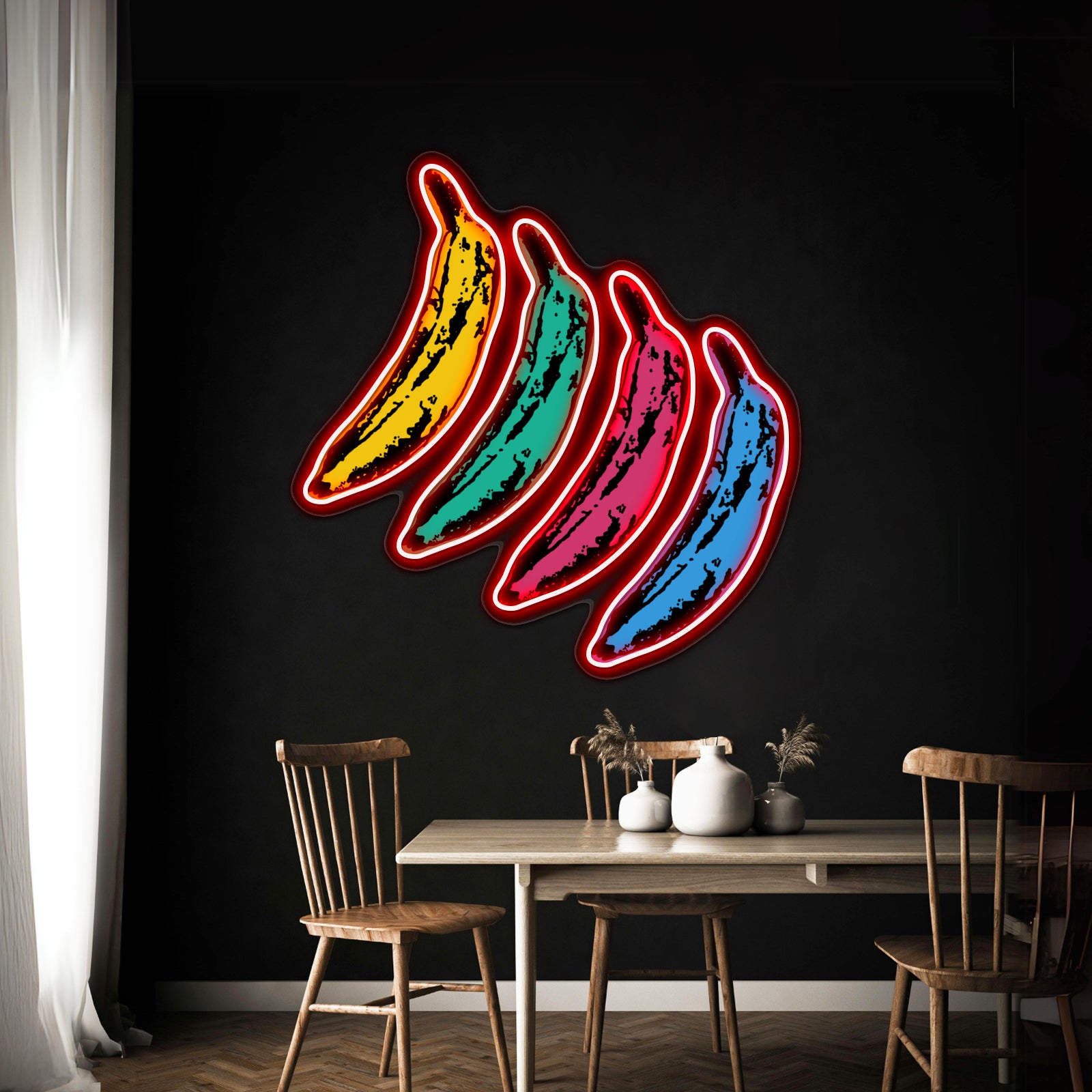 Warhol Banana Multi Color Artwork Neon Signs Custom | Shineneon