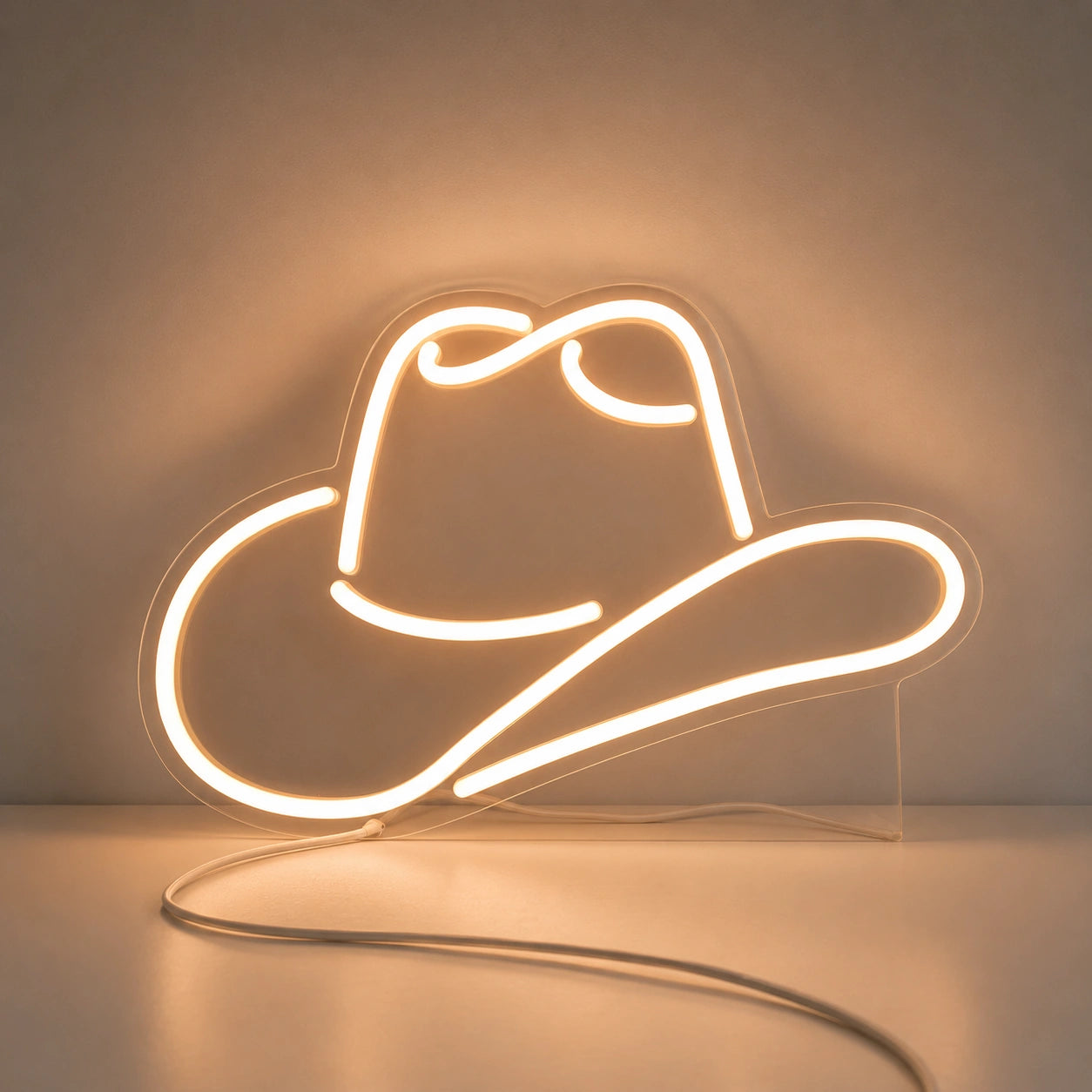 Warm Cowboy Hat Neon Sign LED Neon Sign main product image