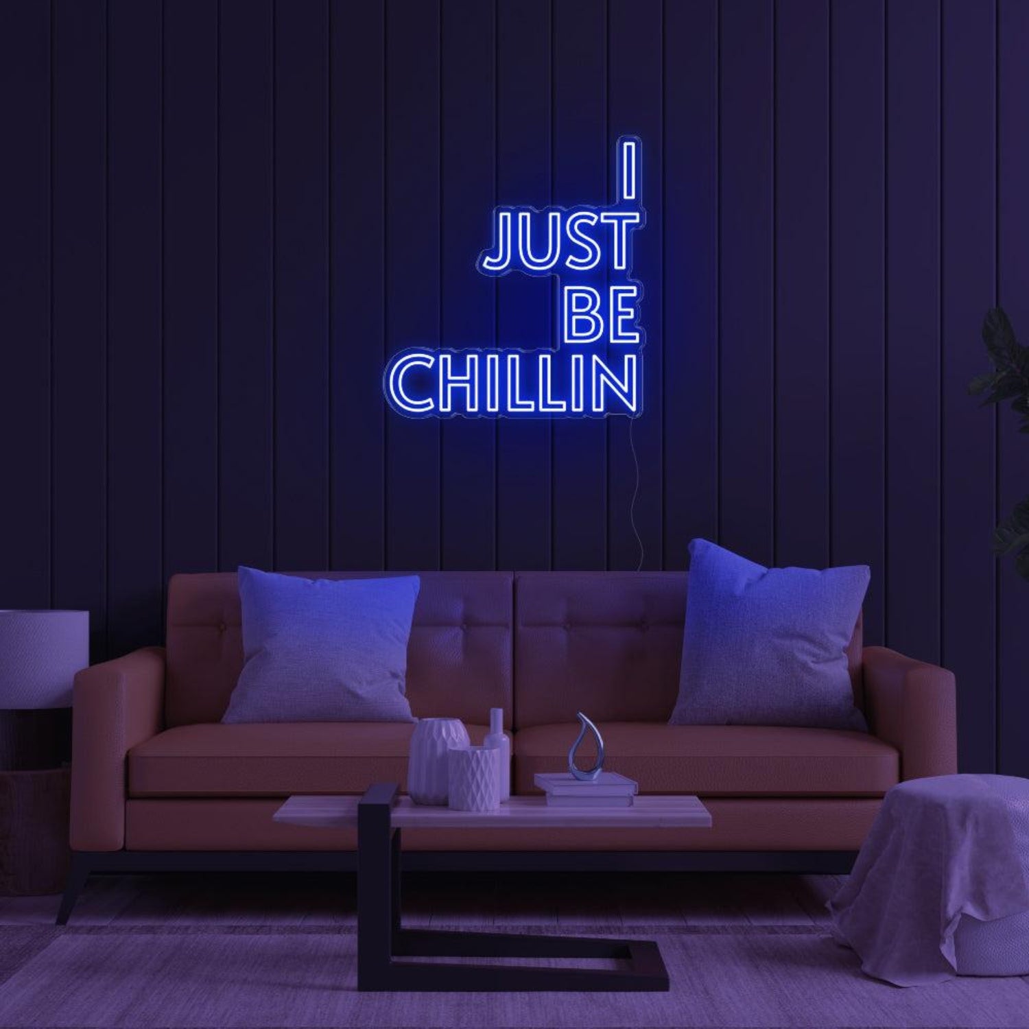 Warm Orange I Just Be Chillin Led Neon Sign For Indoor Living Room Decor | Shineneon