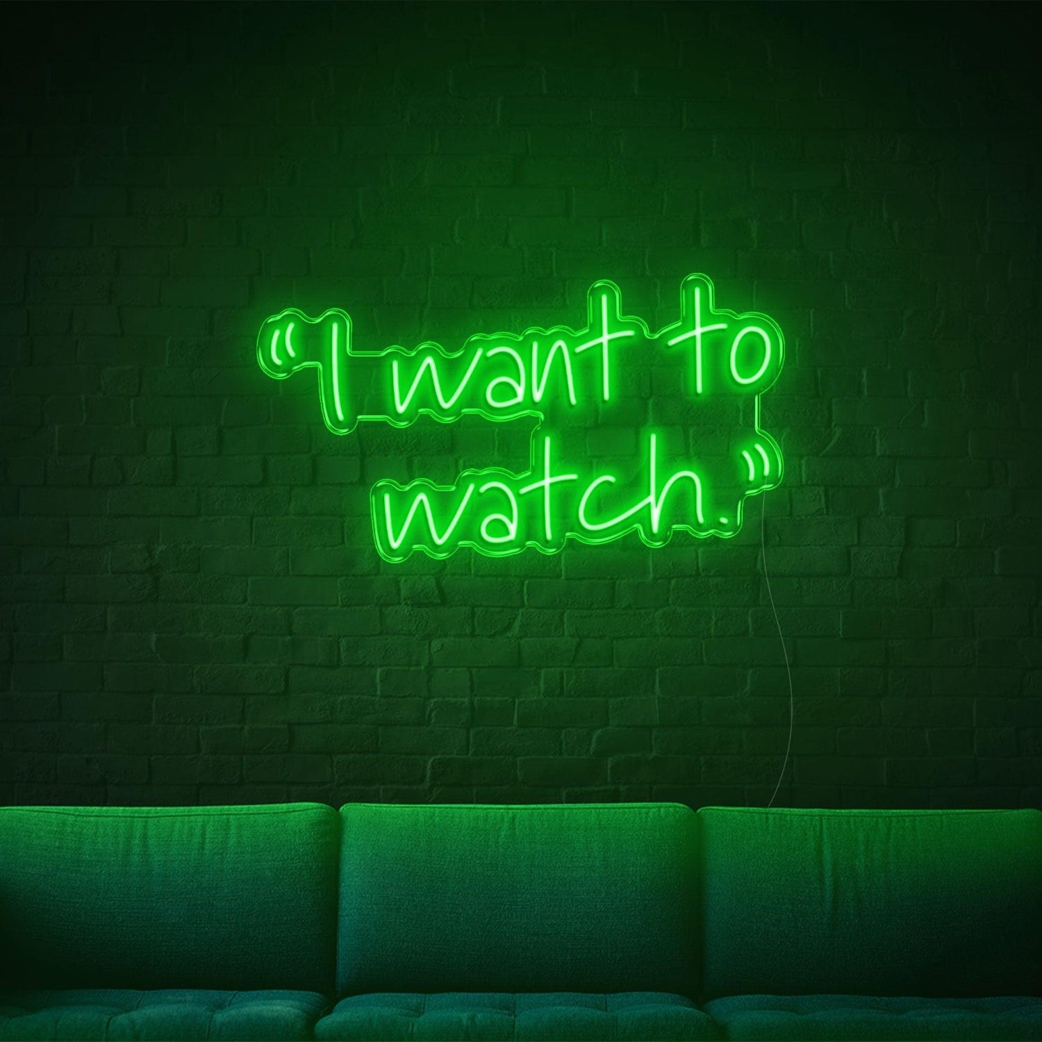 Warm Orange Script I Want To Watch Led Neon Sign For Cozy Living Room | Shineneon