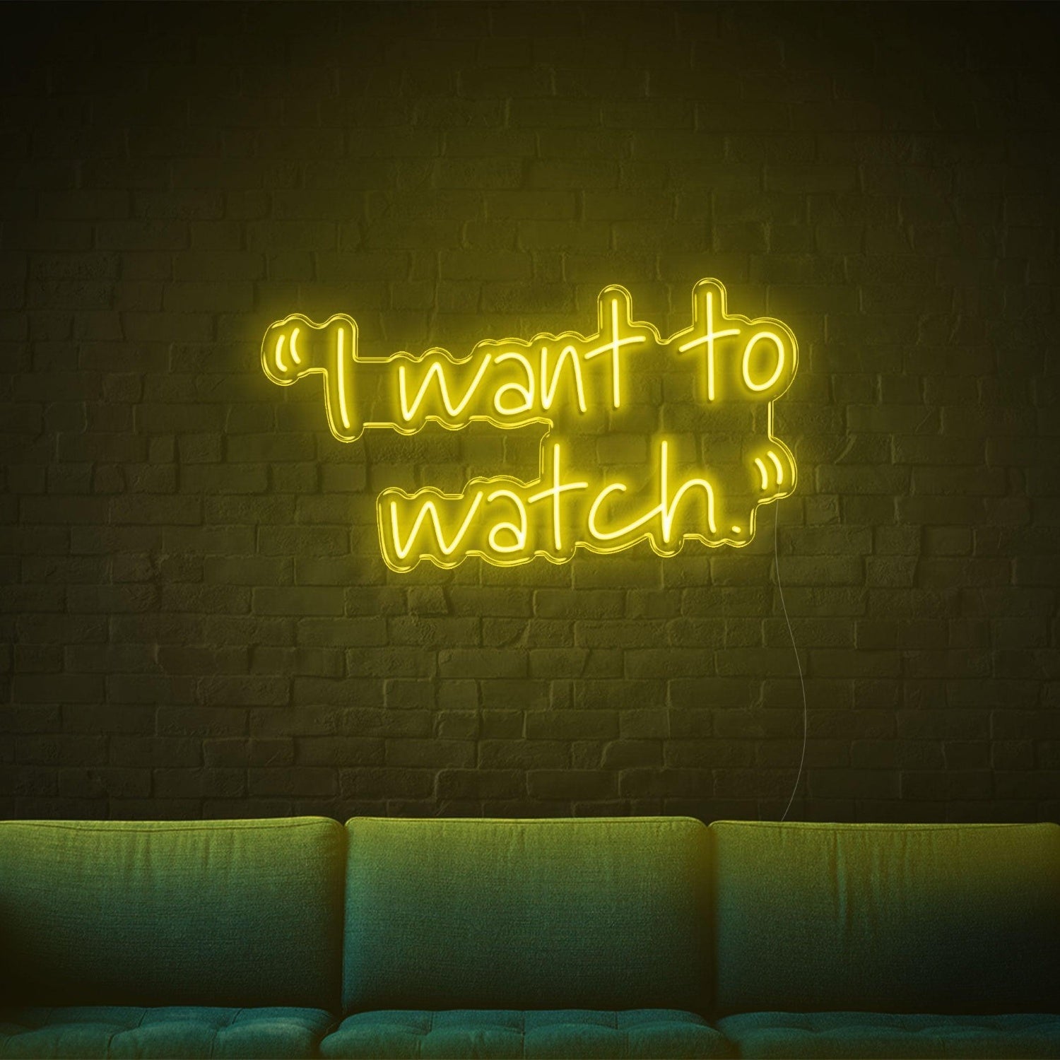 Warm Orange Script I Want To Watch Led Neon Sign For Cozy Living Room | Shineneon
