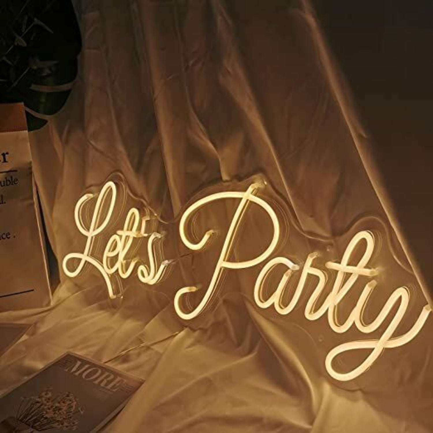 Warm White Lets Party Neon Sign Home Decoration | Shineneon