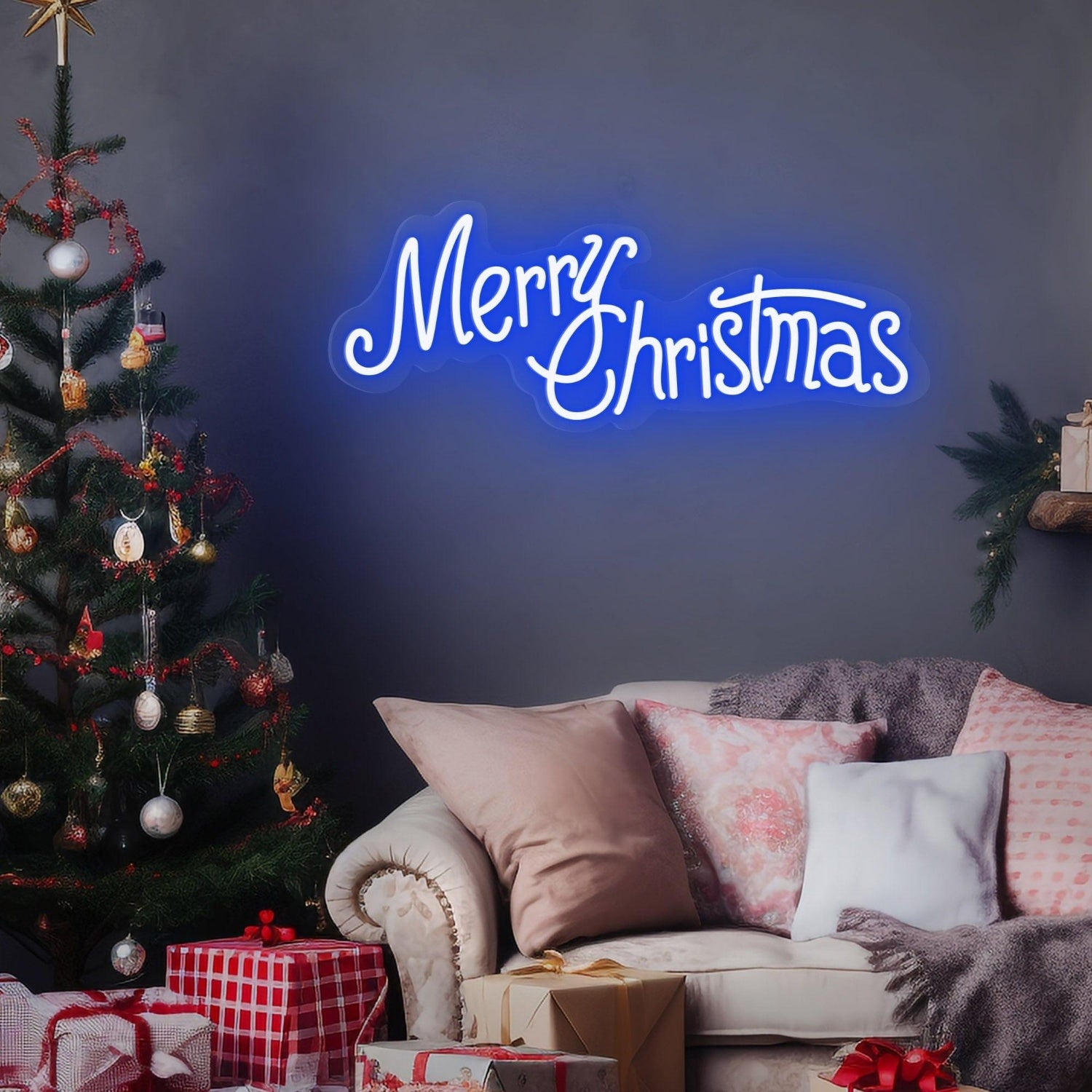 Warm White Merry Christmas Led Neon Sign For Indoor Holiday Decor | Shineneon