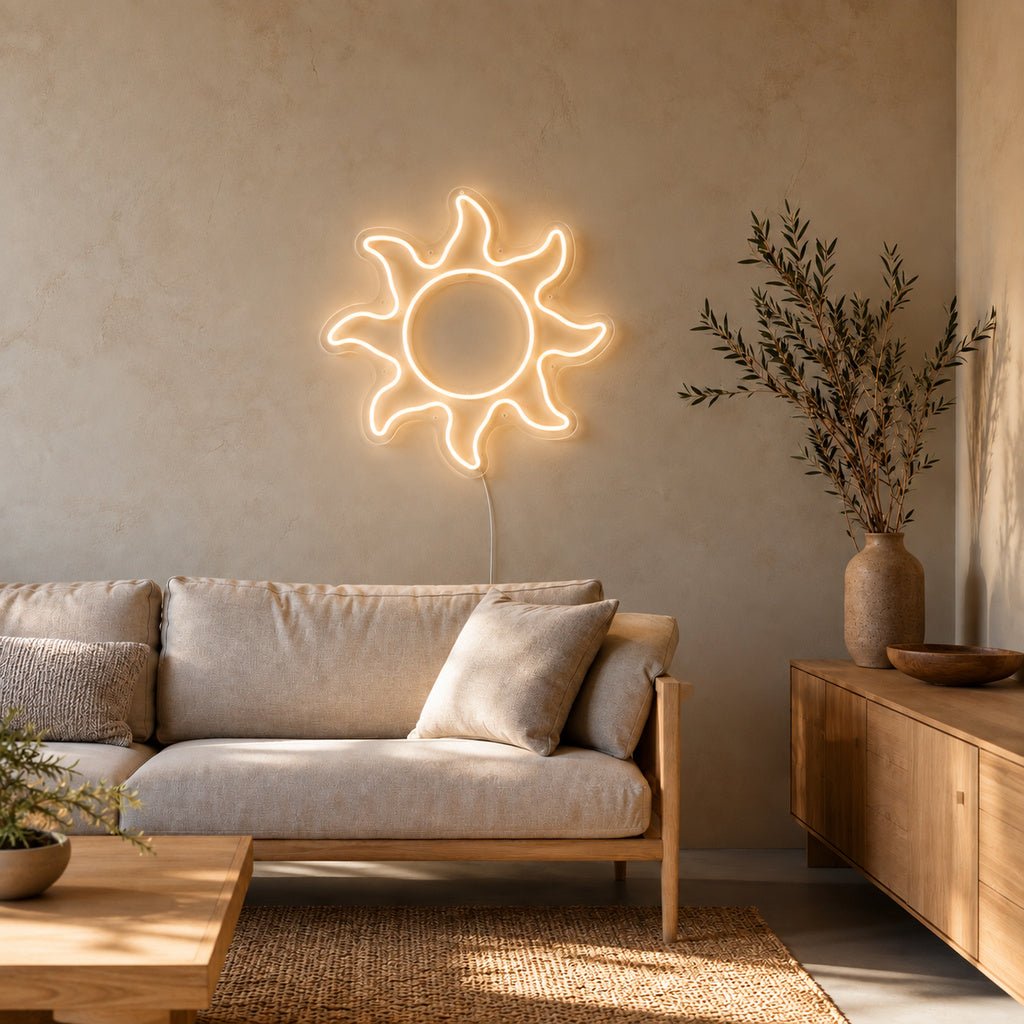 Warm White Sun LED Neon Sign - Shineneon