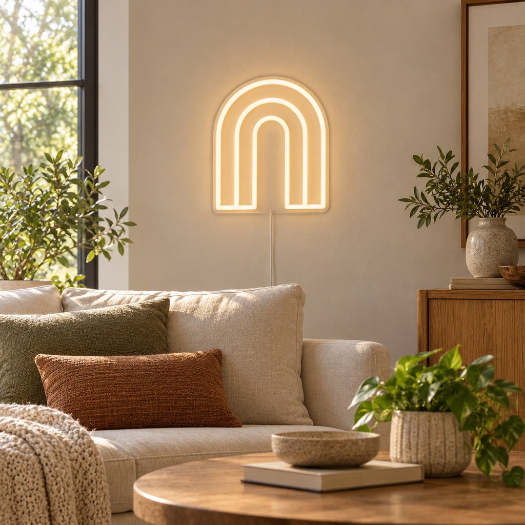 Warm White Triple Arch LED Neon Sign - Shineneon
