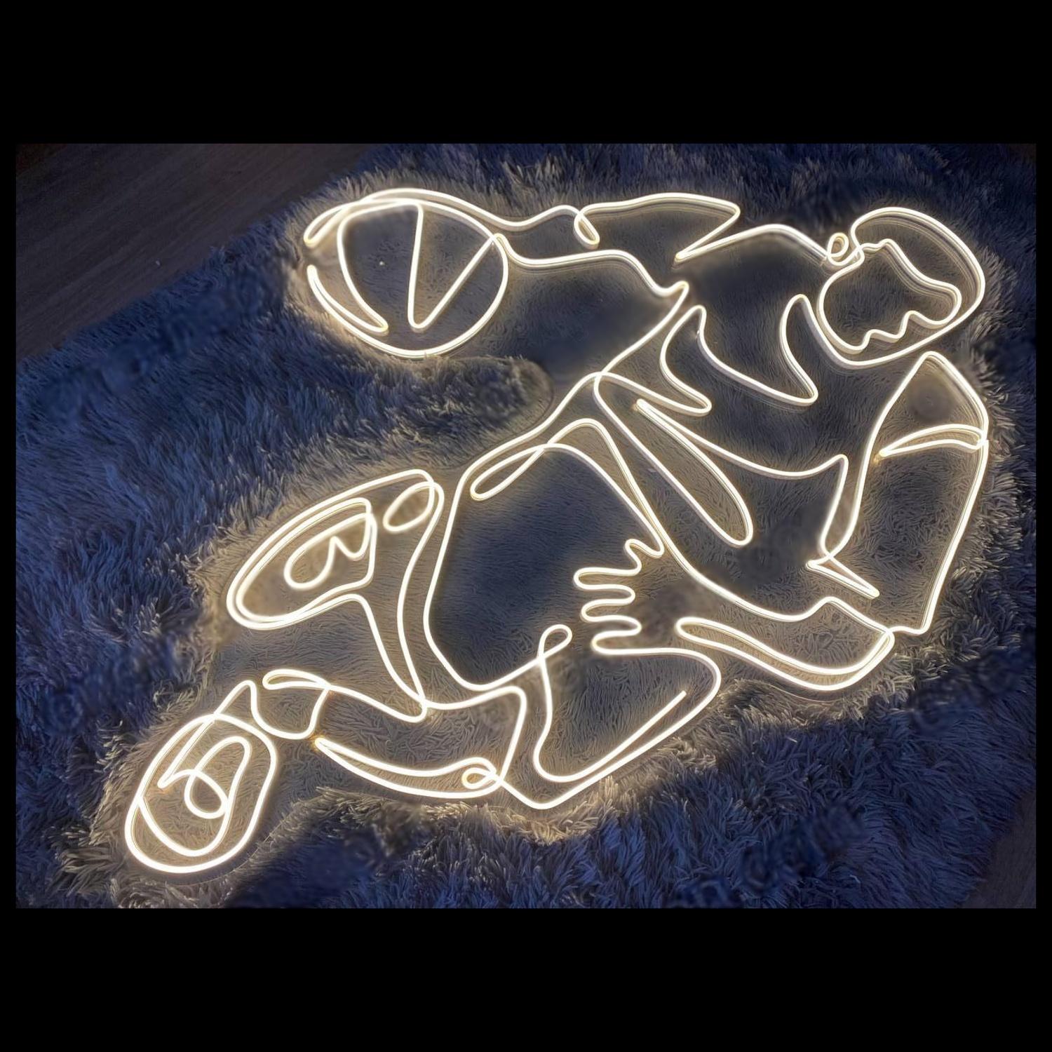 Warm Yellow Basketball Player Silhouette Led Neon Sign For Sports Decor | Shineneon