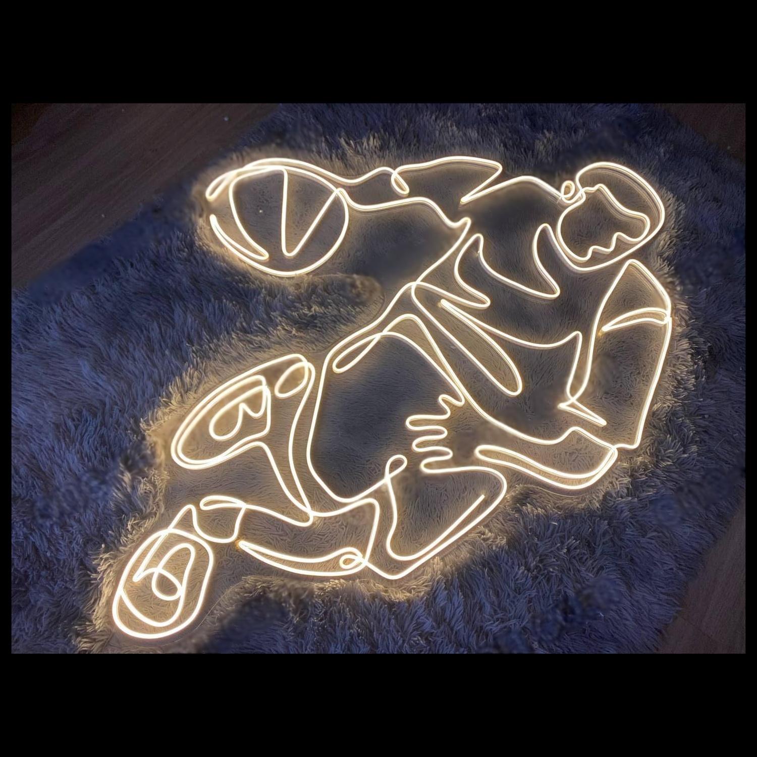Warm Yellow Basketball Player Silhouette Led Neon Sign For Sports Decor | Shineneon