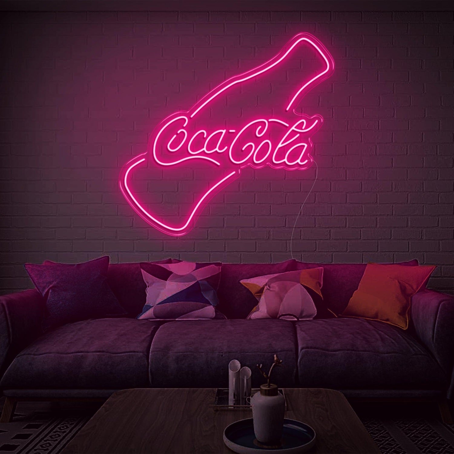 Warm Yellow Coca-Cola Bottle Led Neon Sign For Indoor Brand Decor | Shineneon