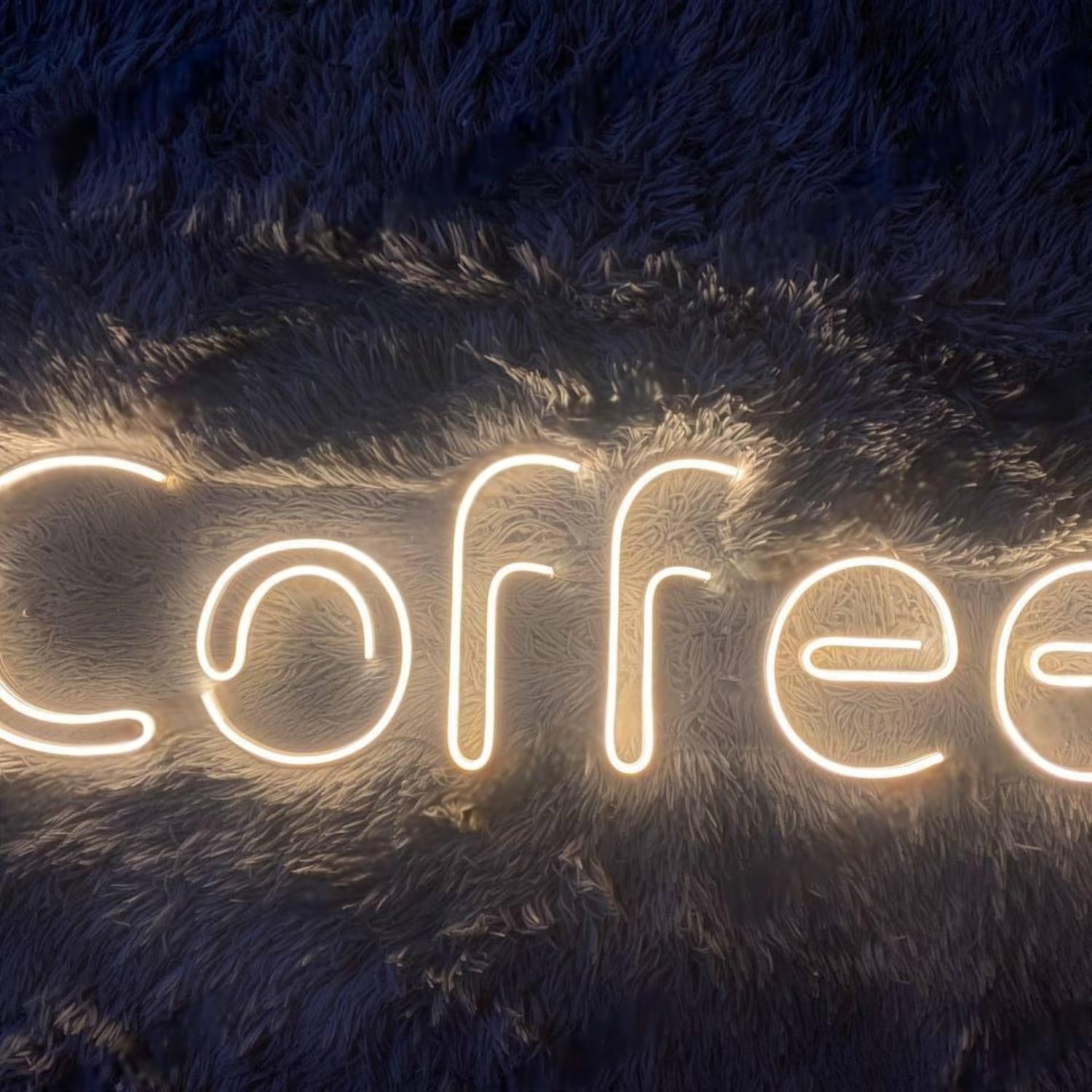 Warm Yellow Coffee Led Neon Sign Cafe Wall Decor | Shineneon