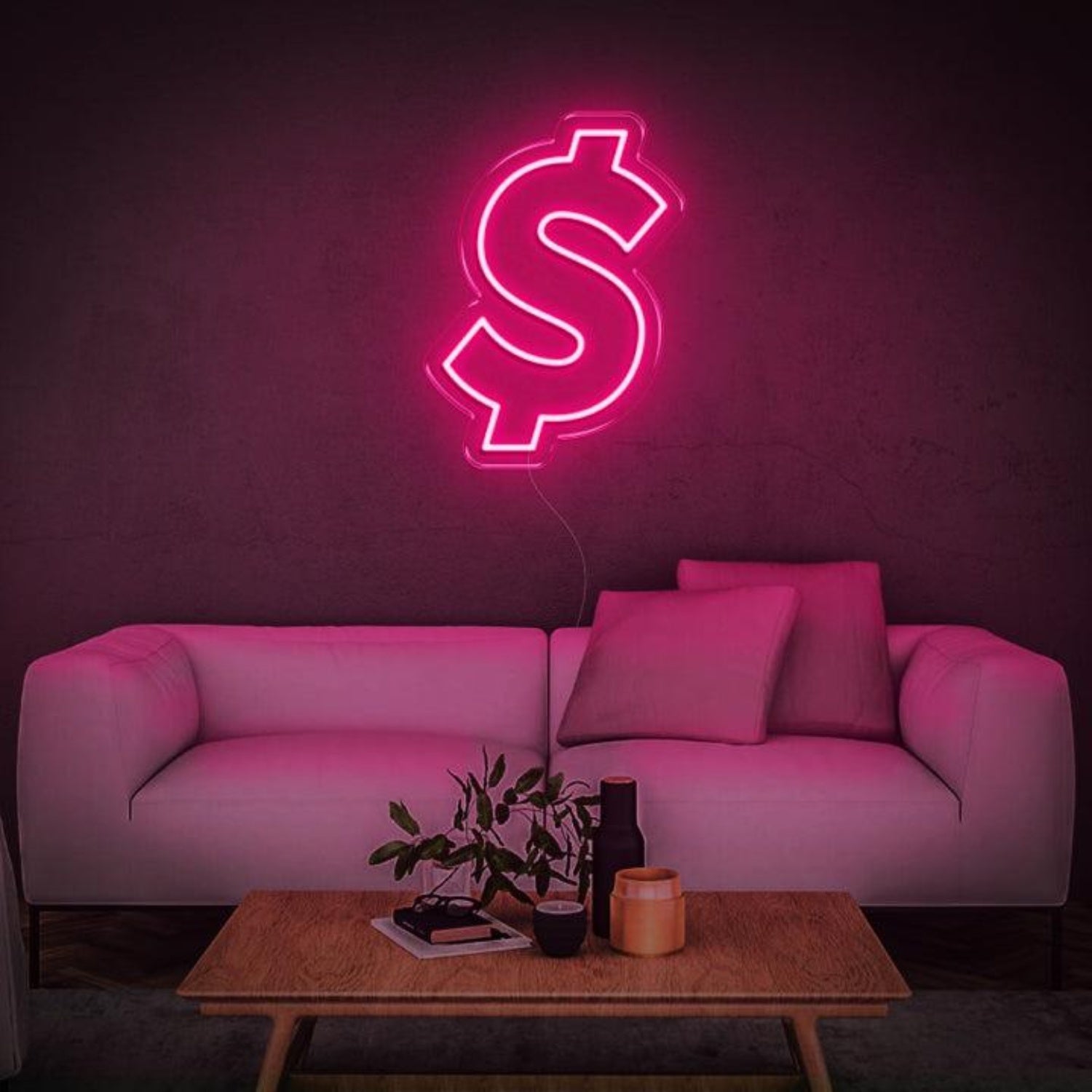 Warm Yellow Dollar Symbol Led Neon Sign For Home Shop Decor | Shineneon