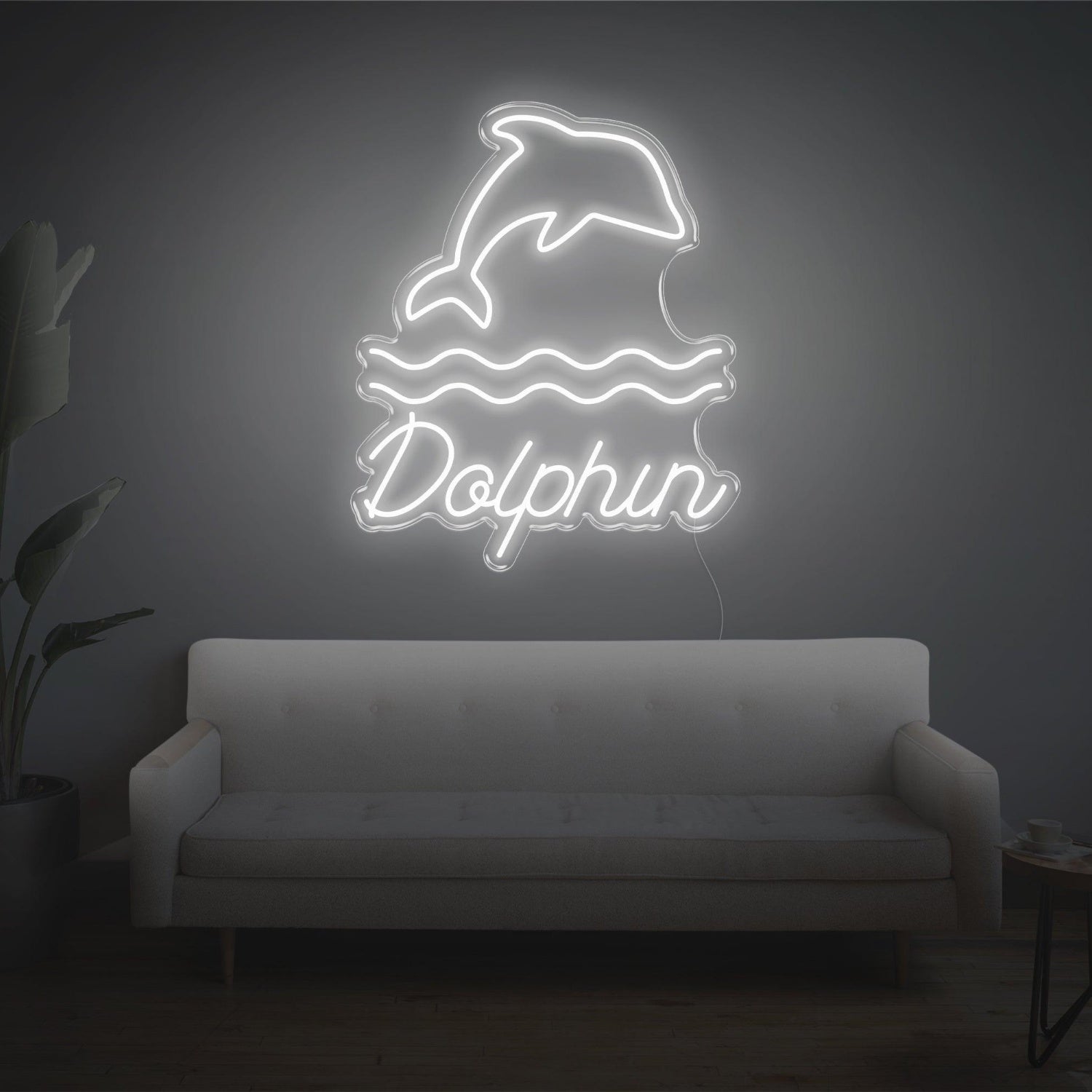 Warm Yellow Dolphin Wave Led Neon Sign For Home Decor | Shineneon