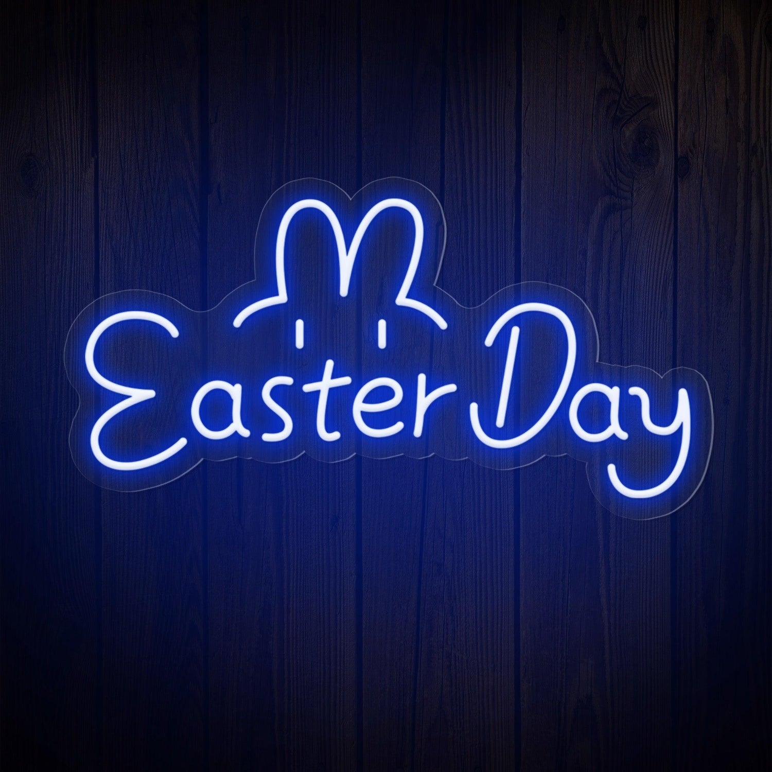 Warm Yellow Easter Day Bunny Led Neon Sign For Home Cafe Decor | Shineneon