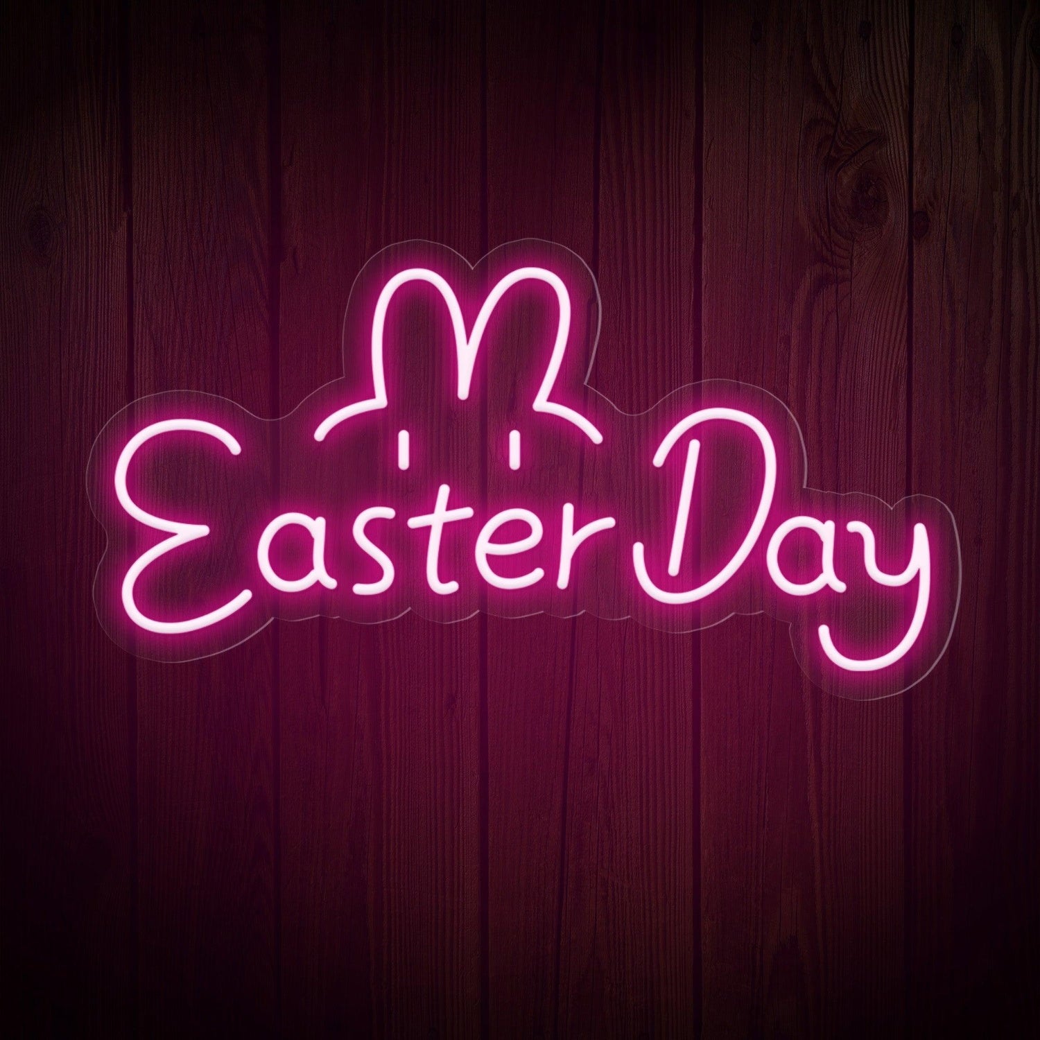 Warm Yellow Easter Day Bunny Led Neon Sign For Home Cafe Decor | Shineneon