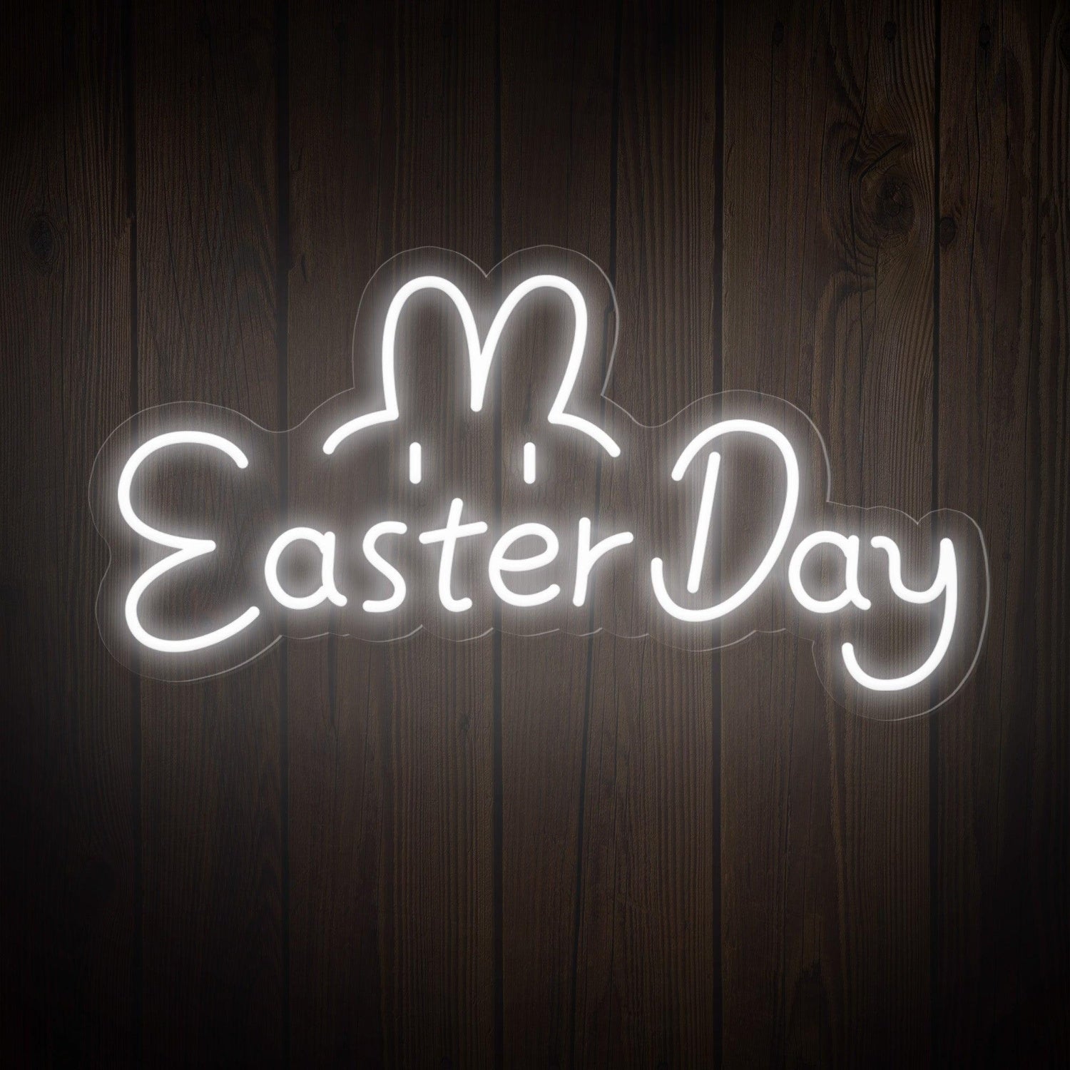Warm Yellow Easter Day Bunny Led Neon Sign For Home Cafe Decor | Shineneon