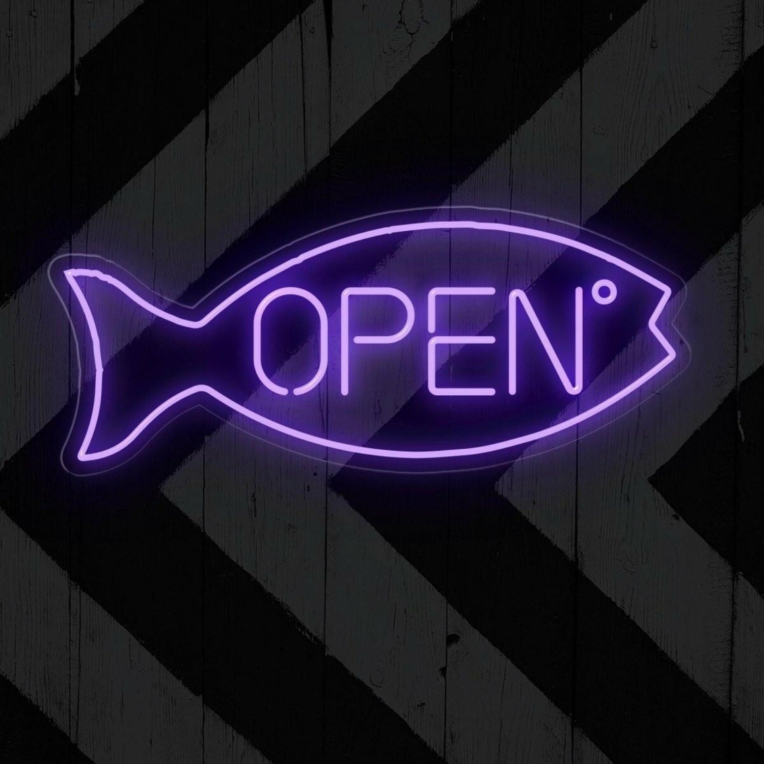 Warm Yellow Fish Open Led Neon Sign For Shop Business Decor | Shineneon