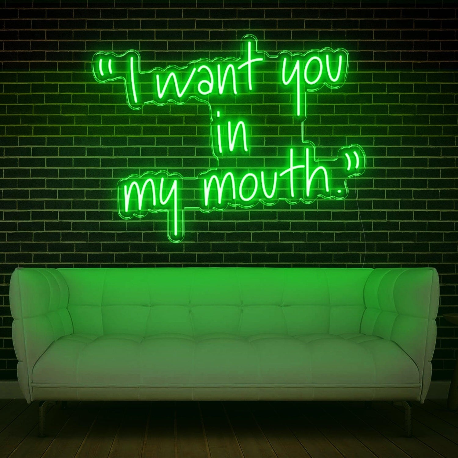 Warm Yellow I Want You In My Mouth Led Neon Sign For Home Bar Cafe Decor | Shineneon