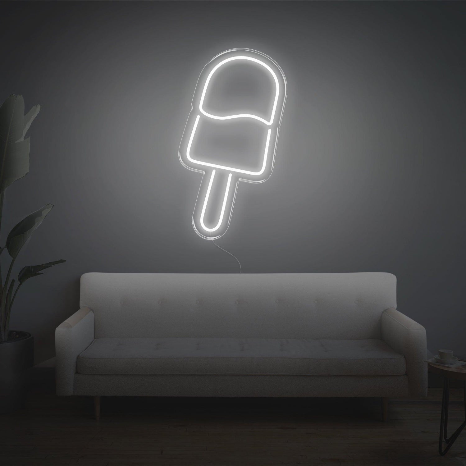 Warm Yellow Ice Cream-Shaped Led Neon Sign For Home Decor Dessert Shop | Shineneon