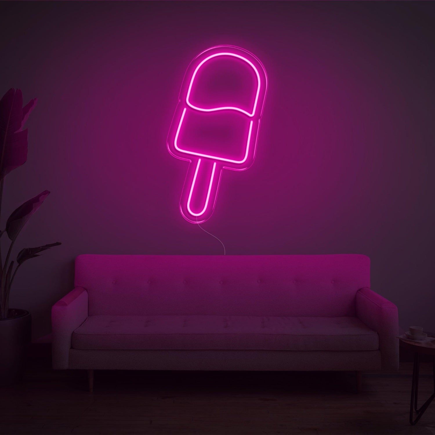 Warm Yellow Ice Cream-Shaped Led Neon Sign For Home Decor Dessert Shop | Shineneon