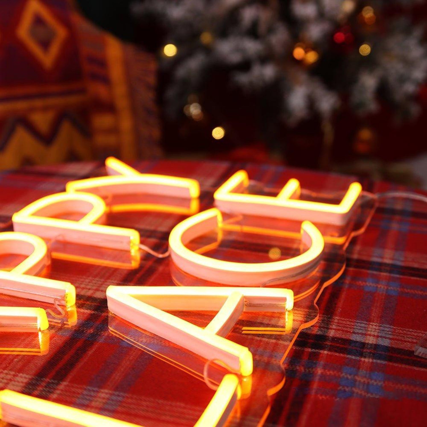 Warm Yellow My Happy Place Led Neon Sign For Christmas Home Party Decor | Shineneon