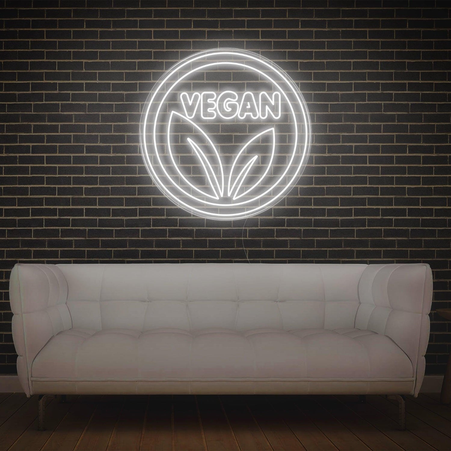 Warm Yellow Vegan Leaf Led Neon Sign For Restaurant Home Decor | Shineneon