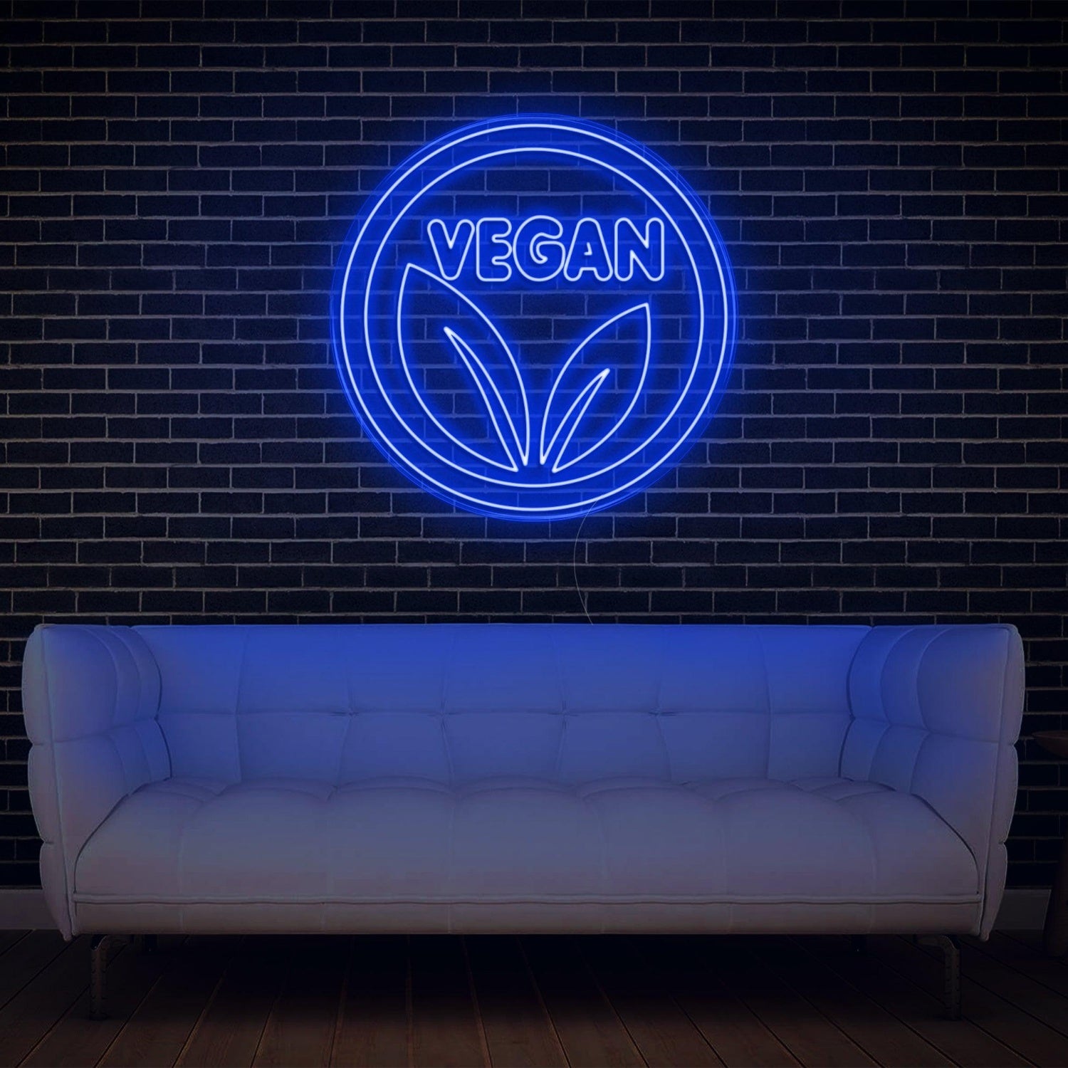 Warm Yellow Vegan Leaf Led Neon Sign For Restaurant Home Decor | Shineneon