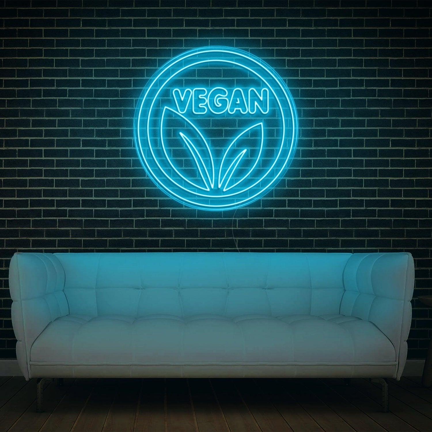 Warm Yellow Vegan Leaf Led Neon Sign For Restaurant Home Decor | Shineneon