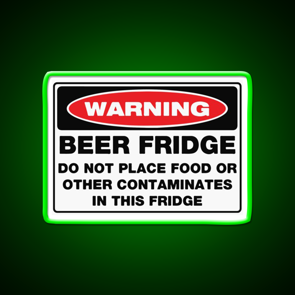 Warning Beer Fridge Beer Bar Decor Led Neon Sign Rgb Color - LED neon sign view 8
