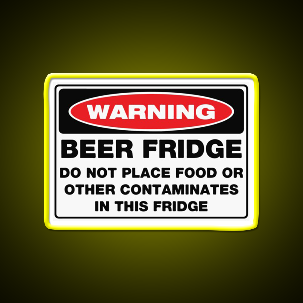 Warning Beer Fridge Beer Bar Decor Led Neon Sign Rgb Color - LED neon sign view 7