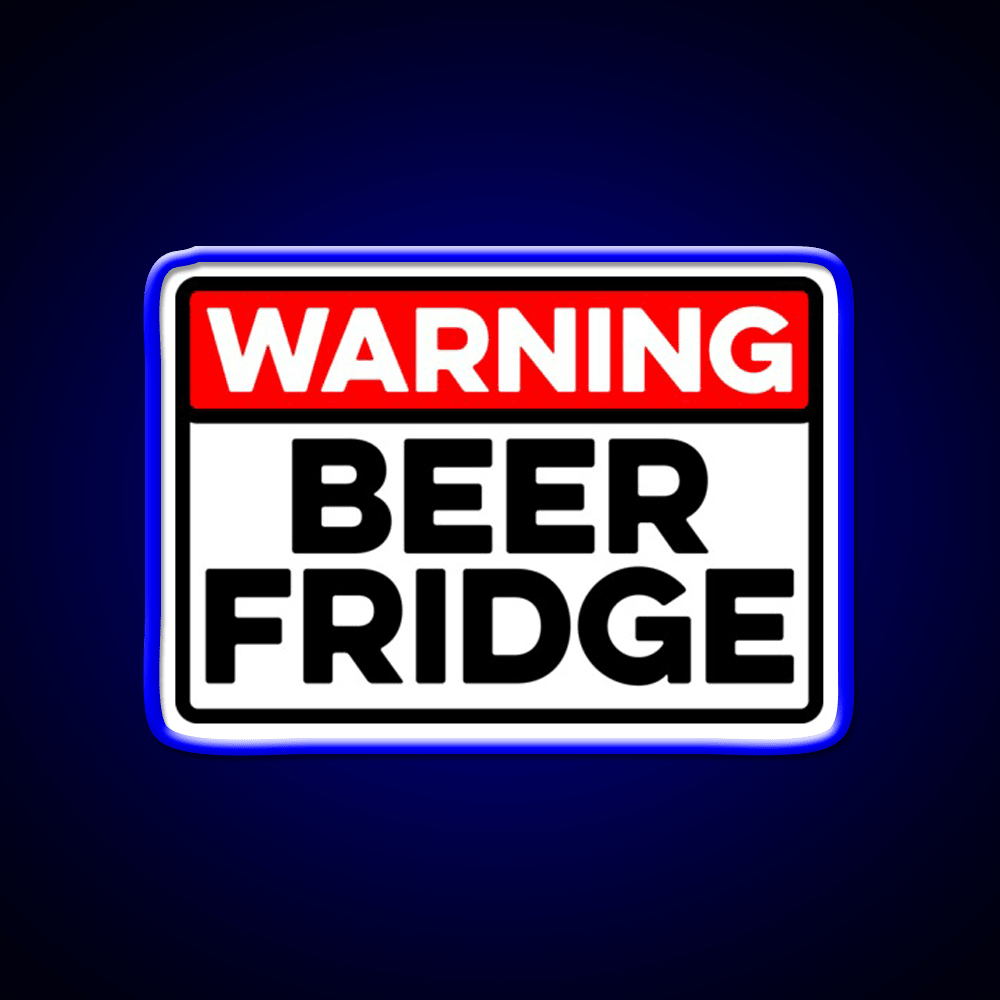 Warning Beer Fridge Drinks Cocktail Bar Decor Led Neon Sign Rgb Color - Shineneon
