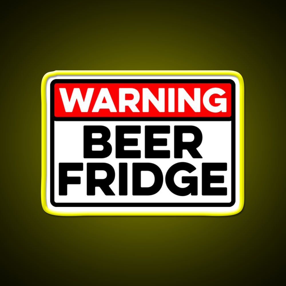 Warning Beer Fridge Drinks Cocktail Bar Decor Led Neon Sign Rgb Color - LED neon sign view 7