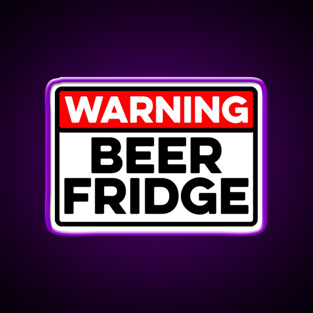 Warning Beer Fridge Drinks Cocktail Beer Bar Decor Led Neon Sign Rgb Color - LED neon sign view 9