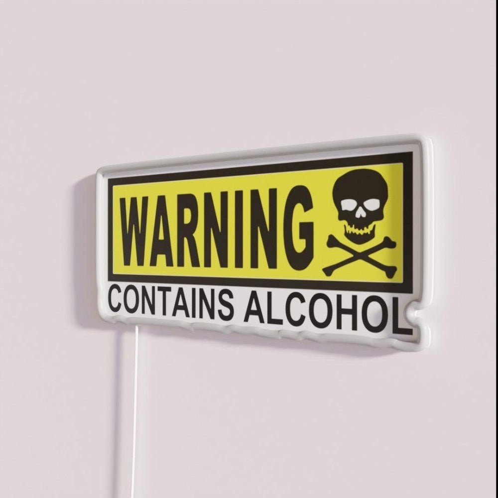 Warning Contains Alcohol Rgb Led Neon Sign - Shineneon