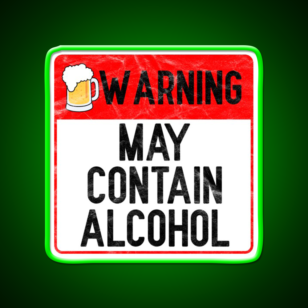 Warning May Contain Alcohol Beer Bar Decor Led Neon Sign Rgb Color - LED neon sign view 8