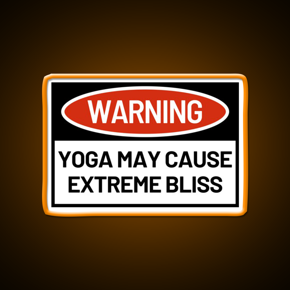 Warningyoga May Cause Extreme Bliss Yoga Led Neon Sign Rgb Color