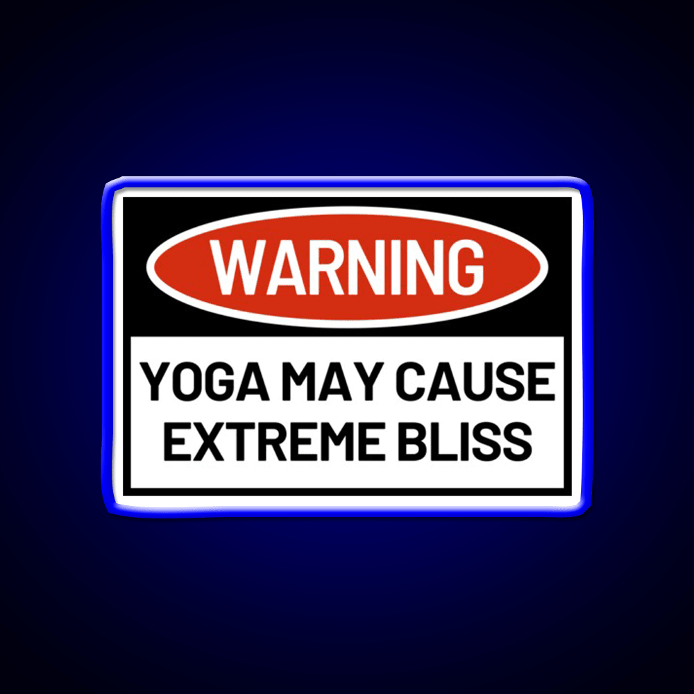 Warningyoga May Cause Extreme Bliss Yoga Led Neon Sign Rgb Color - Shineneon