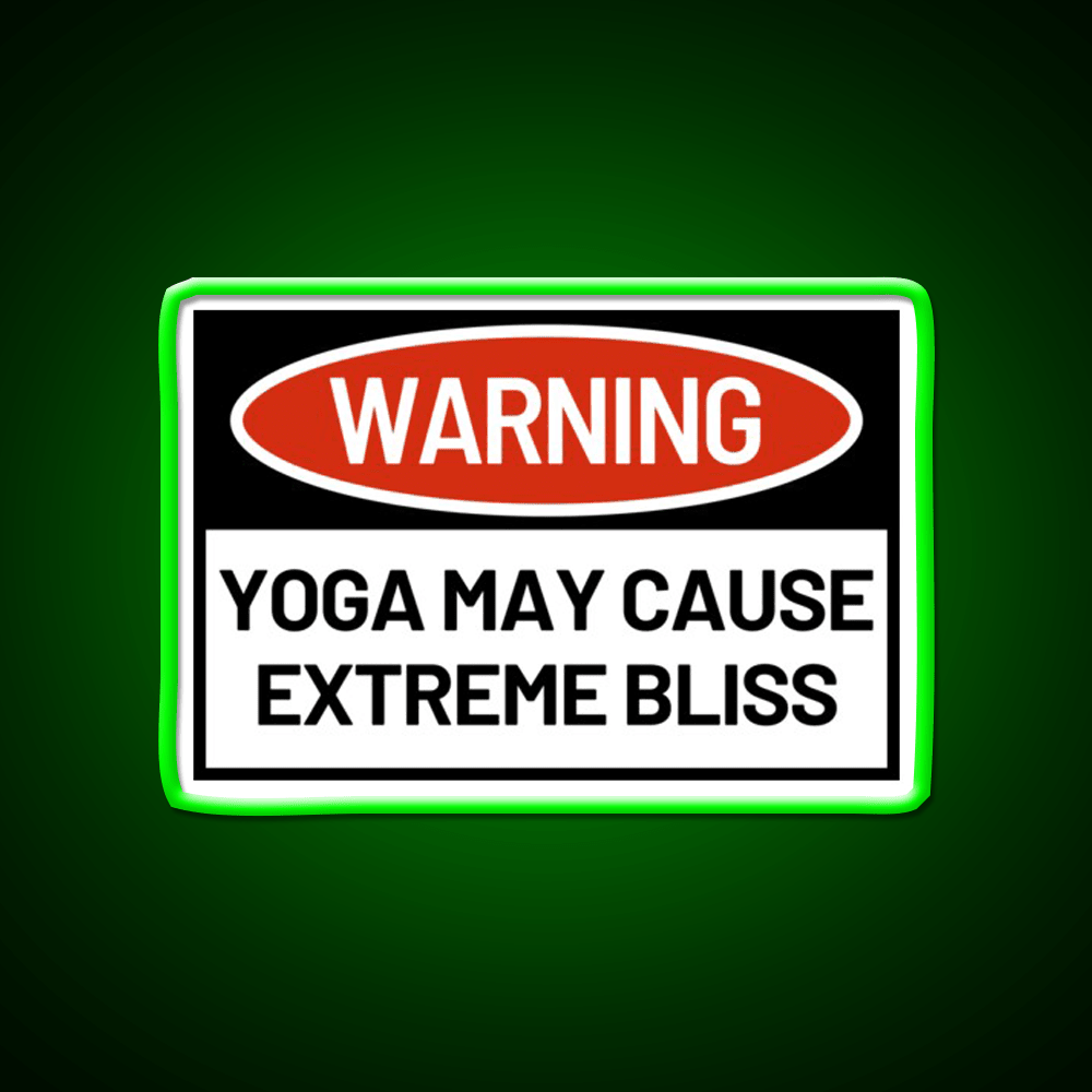 Warningyoga May Cause Extreme Bliss Yoga Led Neon Sign Rgb Color - Shineneon