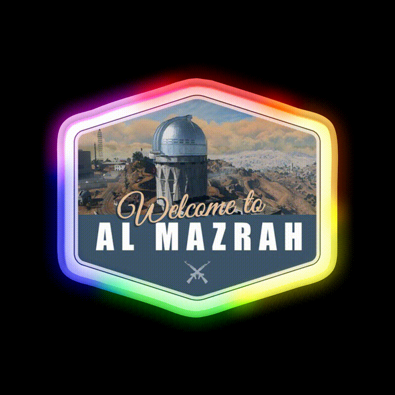Warzone Welcome To Al Mazrah Welcome Led Neon Sign Open Sign Rgb Color - LED neon sign close-up detail