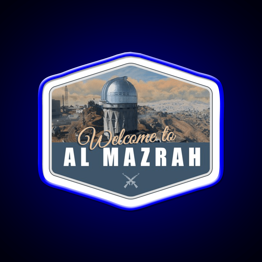 Warzone Welcome To Al Mazrah Welcome Led Neon Sign Open Sign Rgb Color - Shineneon