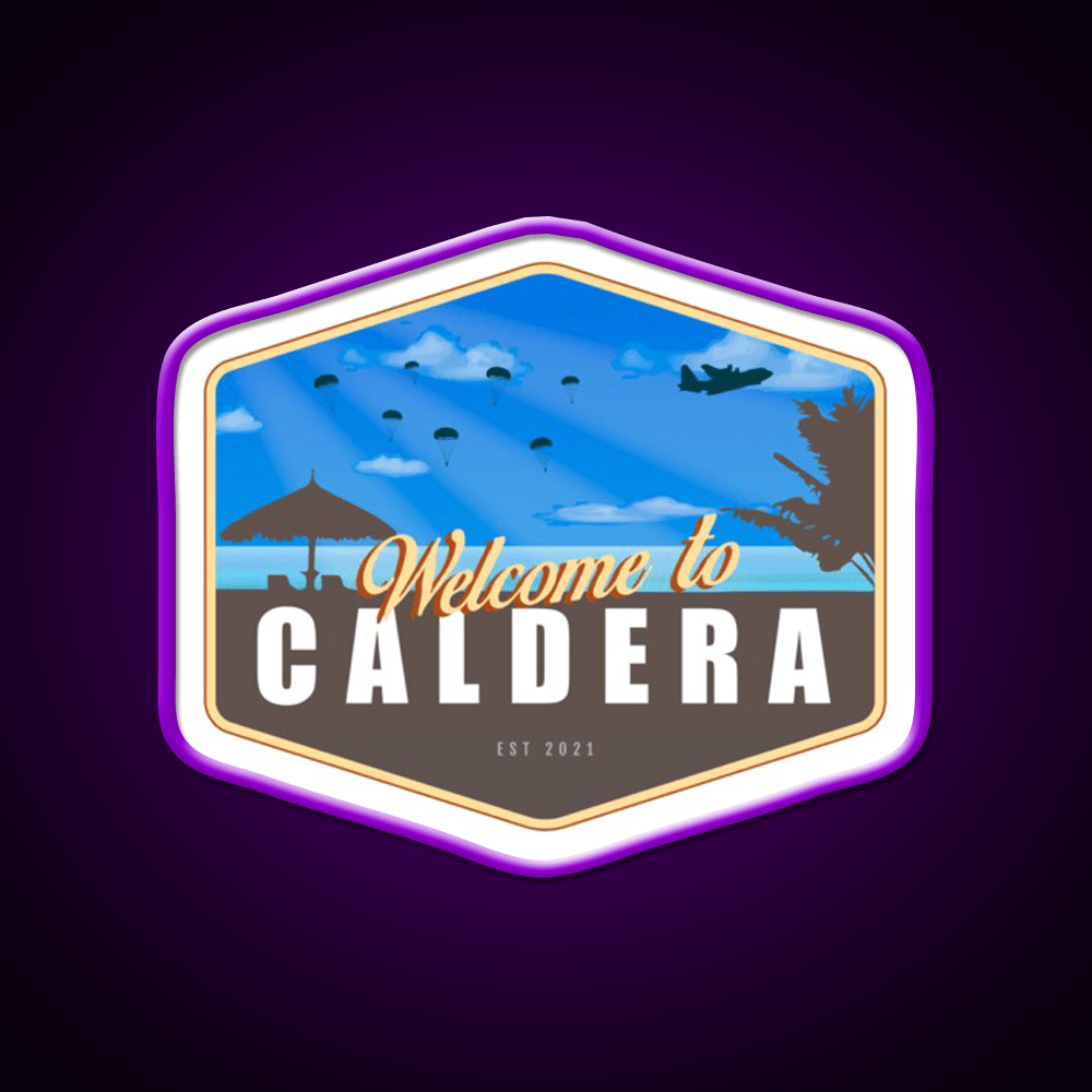 Warzone Welcome To Caldera Welcome Led Neon Sign Open Sign Rgb Color - Shineneon