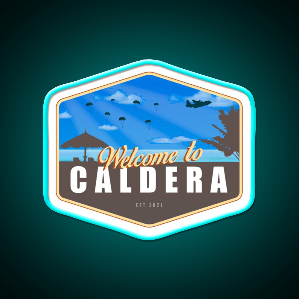 Warzone Welcome To Caldera Welcome Led Neon Sign Open Sign Rgb Color - Shineneon